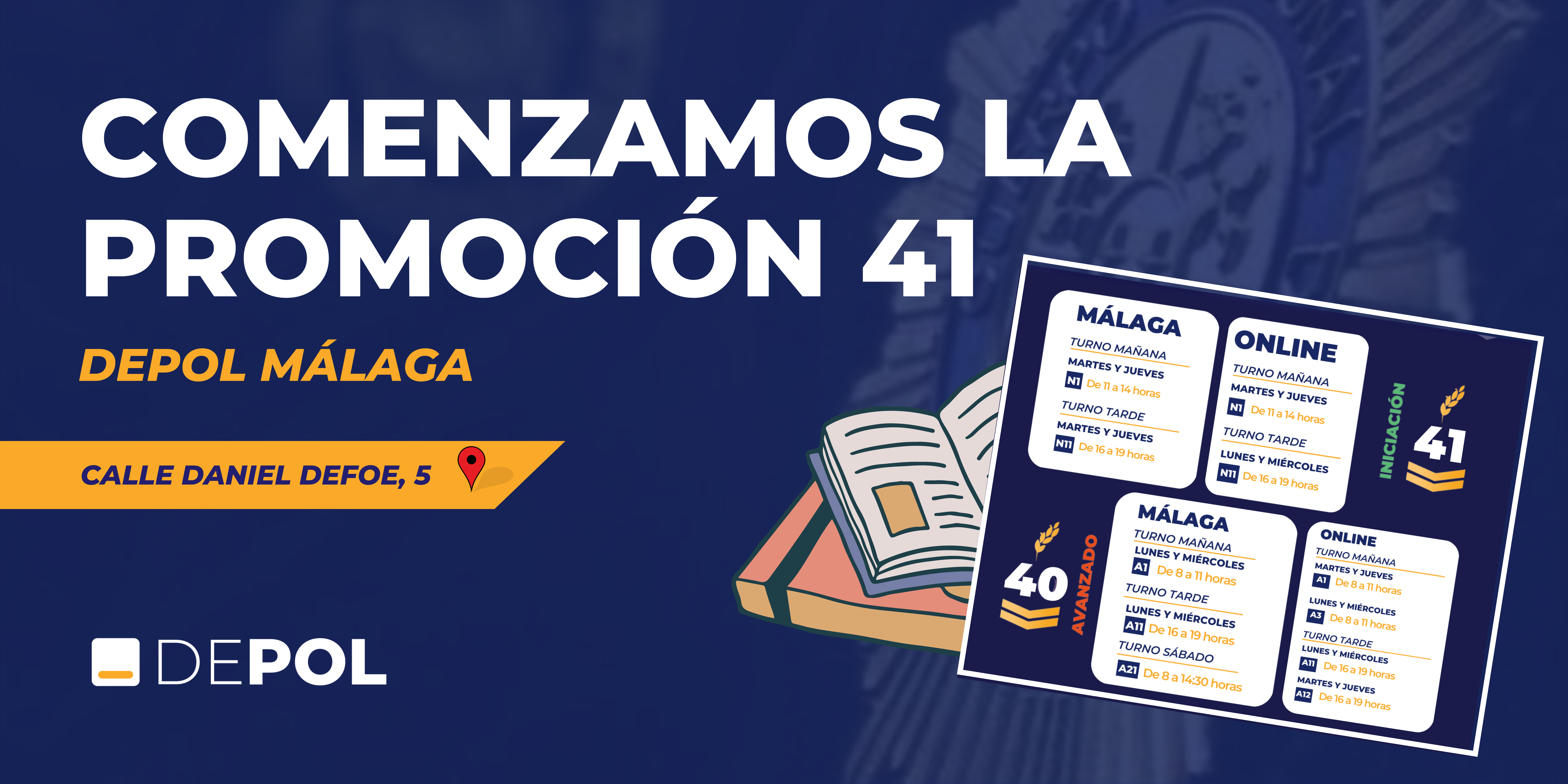 DEPOL Málaga inicia nuevos grupos para la promoción 41 en septiembre
